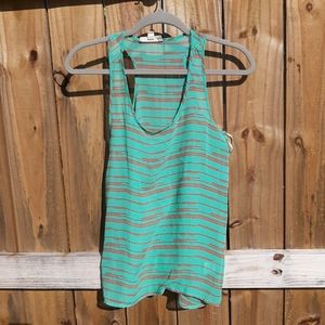 Oak and Olive Striped Tank